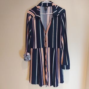 (#148)❣️Ladies striped long-sleeve and 3/4 sleeve dress size XL